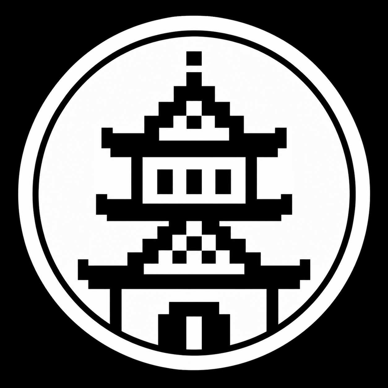 Official black-and-white Asama town icon.